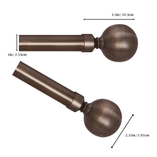 Versailles Lexington Ball Curtain Rod Set