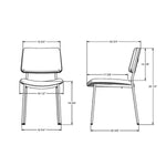 Amisco Sullivan Dining Chair with Bronze Frame