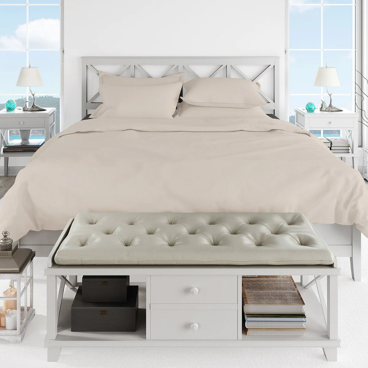 Swiss Collection - Egyptian Cotton 600 Thread Count 6-piece Sheet Set