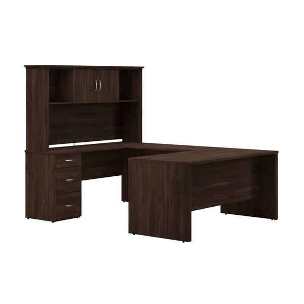 Bestar - Gosford U-Shaped Desk with Hutch