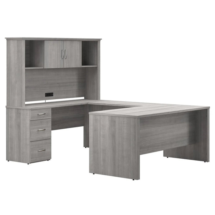 Bestar - Gosford U-Shaped Desk with Hutch