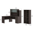 Orford L- Shaped Desk with Hutch and Bookcase