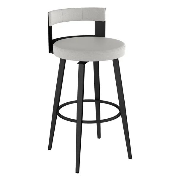 Amisco Paramount Swivel Counter Stool with Black Base