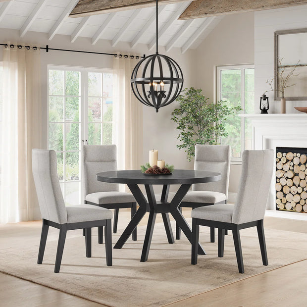 Bayside Furnishings - Kaelyn 5-piece Dining Room Set, 122 cm (48 in.) Diameter