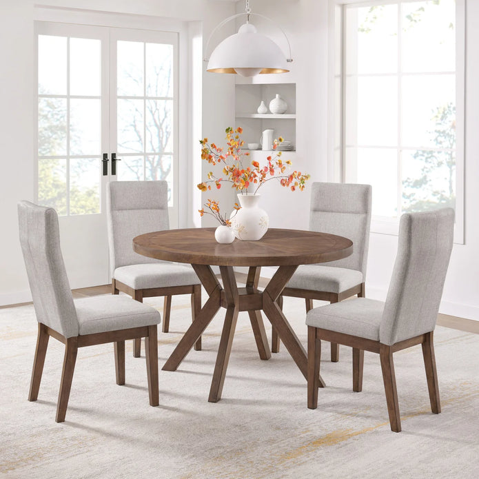 Bayside Furnishings - Kaelyn 5-piece Dining Room Set, 122 cm (48 in.) Diameter