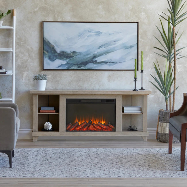 Real Flame Penrose 147.3 cm (58 in.) Slim Media Console Fireplace