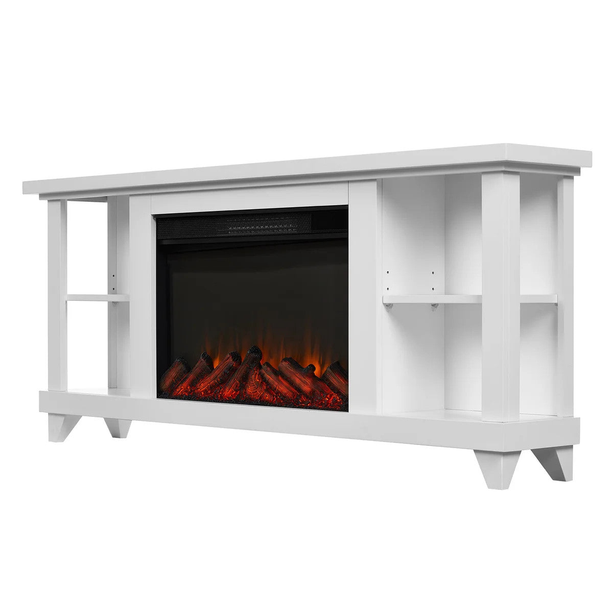 Real Flame Penrose 147.3 cm (58 in.) Slim Media Console Fireplace