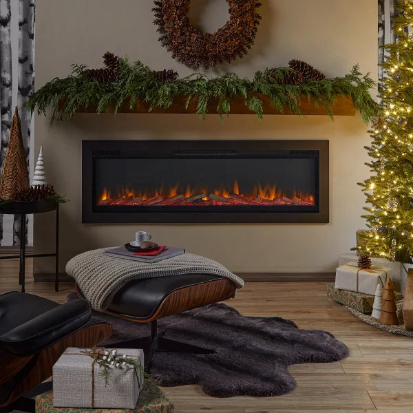 Real Flame 165.1 cm (65 in.) Wall-Mount or Recessed Electric Fireplace Insert