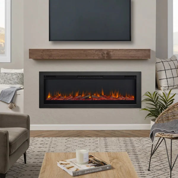 Real Flame 165.1 cm (65 in.) Wall-Mount or Recessed Electric Fireplace Insert