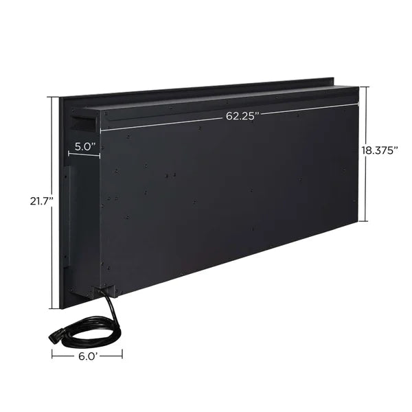 Real Flame 165.1 cm (65 in.) Wall-Mount or Recessed Electric Fireplace Insert