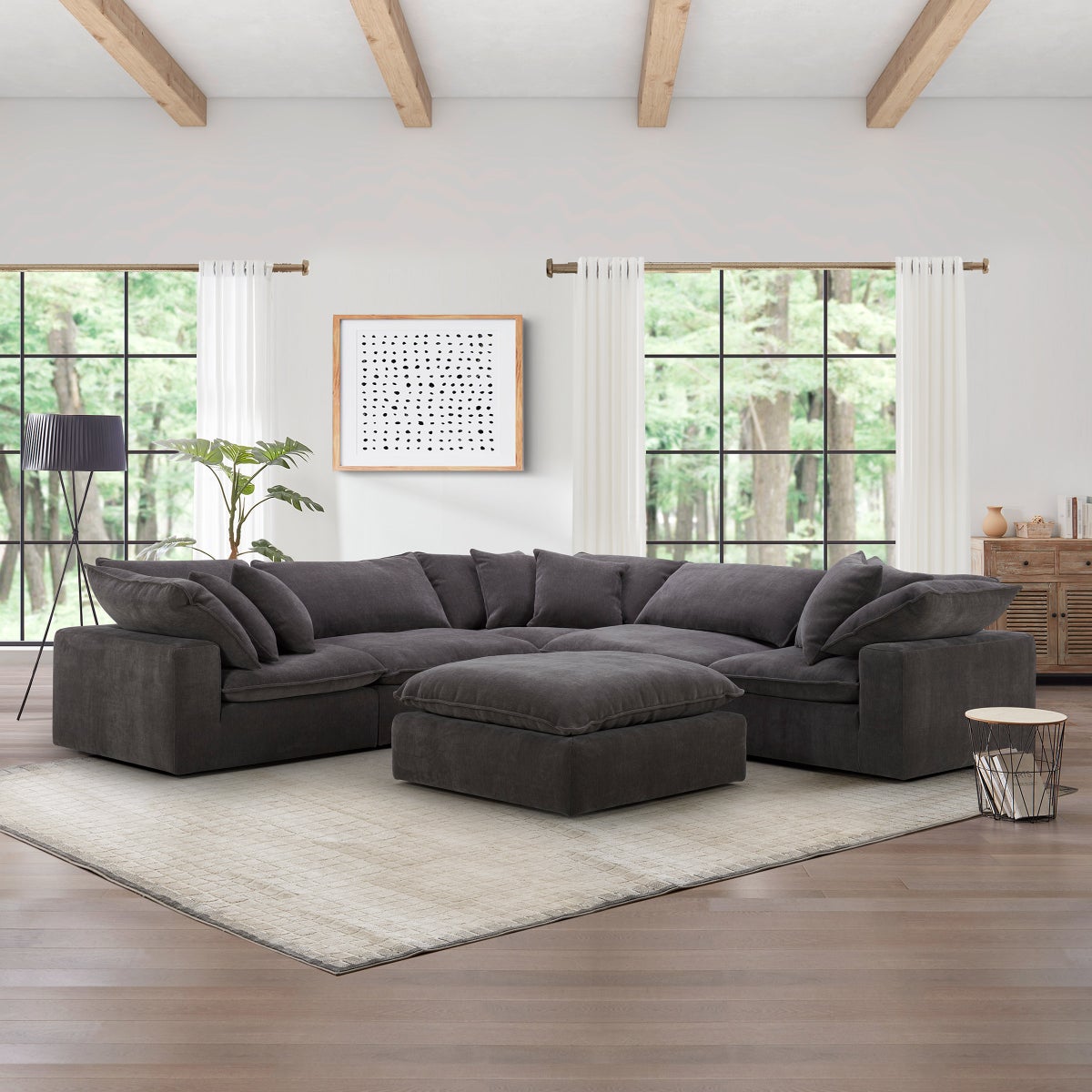 Aiden & Ivy Sereen 6-piece Fabric Sectional