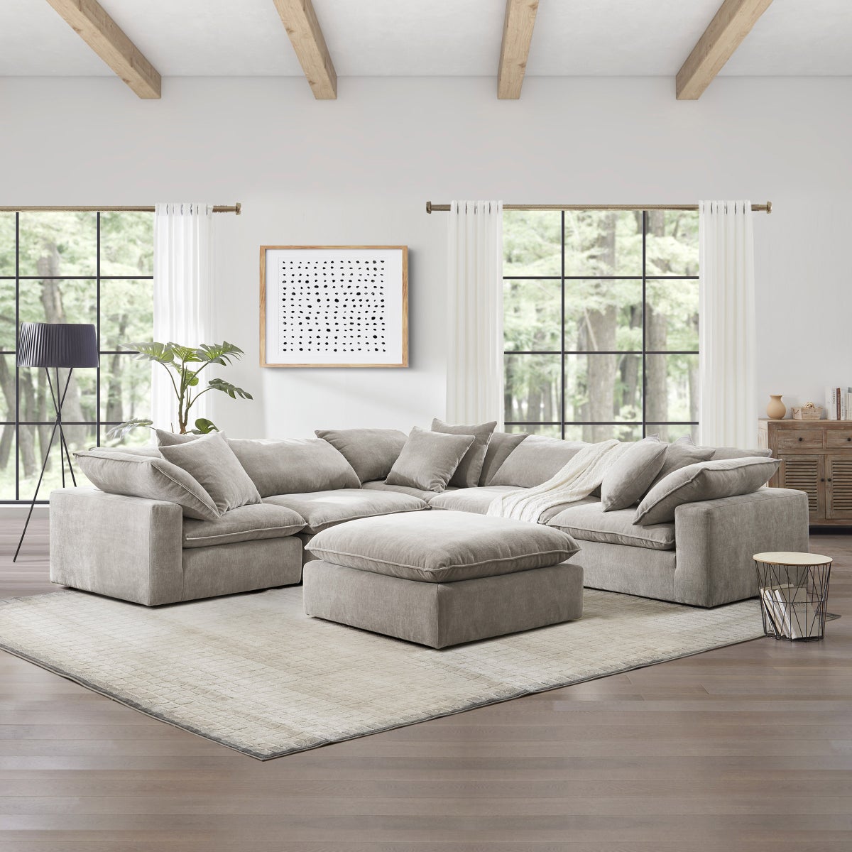 Aiden & Ivy Sereen 6-piece Fabric Sectional