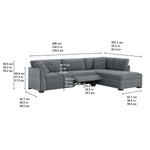 Thomasville Miles 2-piece Fabric Right-hand Facing Sectional with Power Footrests