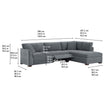 Thomasville Miles 2-piece Fabric Right-hand Facing Sectional with Power Footrests