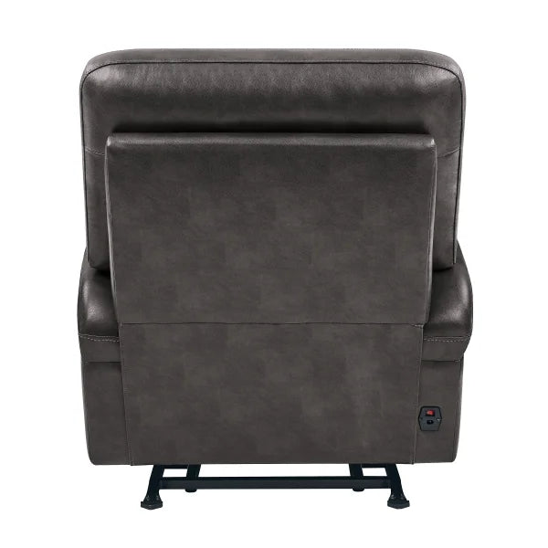 BarcaLounger Top-grain Leather Power Rocker Recliner