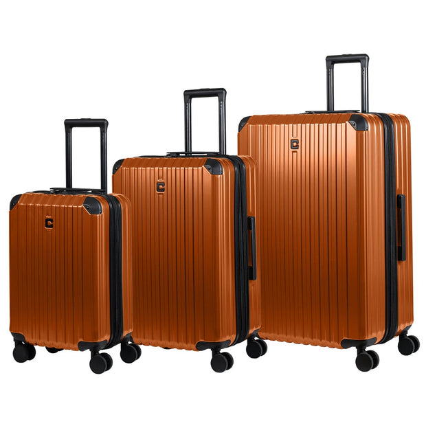 Champs Element Collection 3-Pieces Hardside Luggage Set - Copper