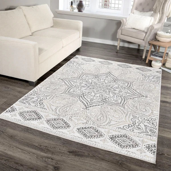 Kairos Adagio Collection Paisley Points Indoor Area Rug