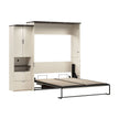 Bestar Lumina Queen Wall Bed with Desk and Storage Cabinet