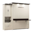 Bestar Lumina Queen Wall Bed with Desk and Storage Cabinet