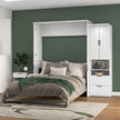 Bestar Lumina Queen Wall Bed with Desk and Storage Cabinet