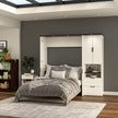 Bestar Lumina Double Wall Bed with Desk and Storage Cabinet