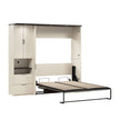 Bestar Lumina Double Wall Bed with Desk and Storage Cabinet