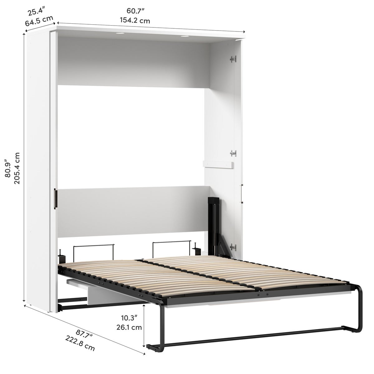 Bestar Lumina Double Wall Bed with Desk
