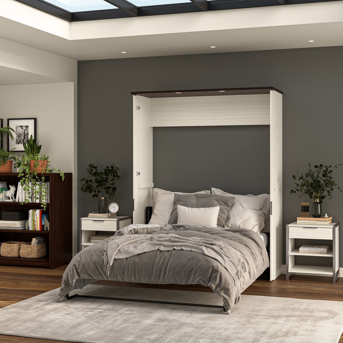 Bestar Lumina Queen Wall Bed with Desk