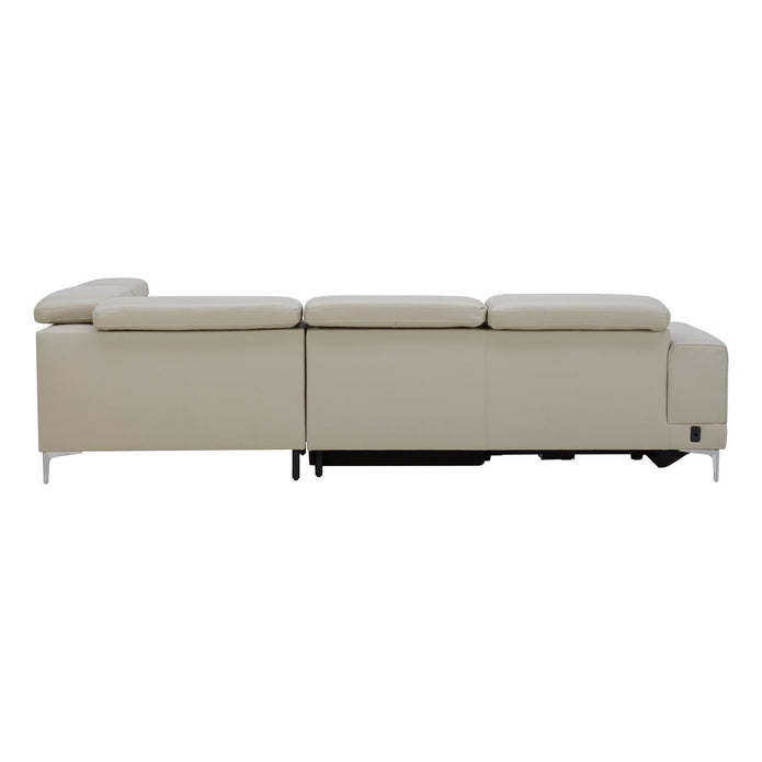 Aiden & Ivy 2-piece Top-grain Leather Right-hand Facing Power Reclining Sectional