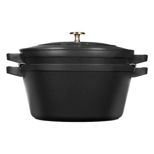 STAUB Stackable Cast Iron Dutch Oven Set, Small, 3-piece