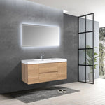 SERA 48 in. CAPRI Vanity with Glossy White Polymarble Countertop