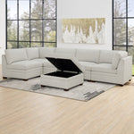 Thomasville Tisdale Tufted 6-piece Fabric Sectional with Storage Ottoman