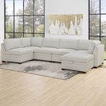 Thomasville Tisdale Tufted 6-piece Fabric Sectional with Storage Ottoman