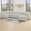 Thomasville Tisdale Tufted 6-piece Fabric Sectional with Storage Ottoman