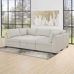 Thomasville Tisdale Tufted 6-piece Fabric Sectional with Storage Ottoman