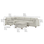 Thomasville Tisdale Tufted 6-piece Fabric Sectional with Storage Ottoman