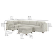 Thomasville Tisdale Tufted 6-piece Fabric Sectional with Storage Ottoman