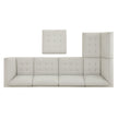 Thomasville Tisdale Tufted 6-piece Fabric Sectional with Storage Ottoman