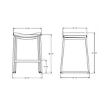 Amisco David Fabric Counter Stool