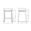 Amisco David Fabric Counter Stool