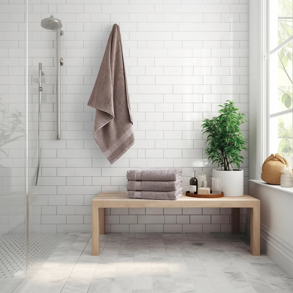 Serene Home Collection Bath Towel, 4 Pack