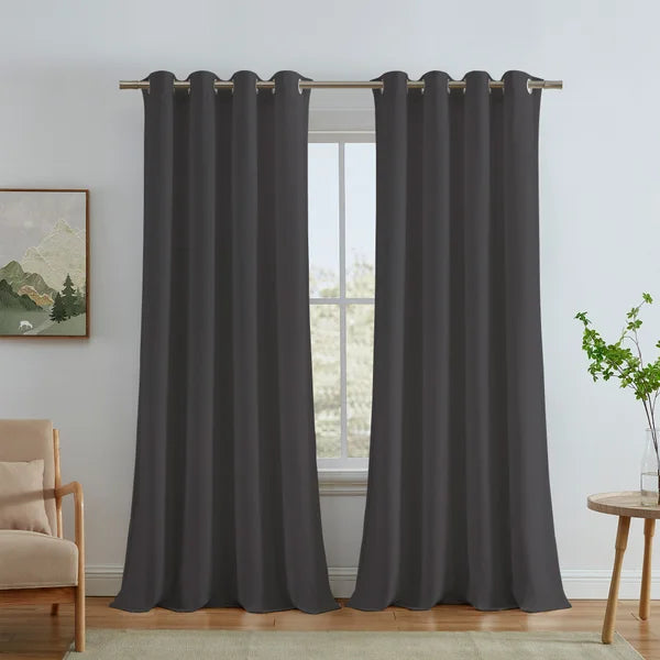 SUN+BLK Velvet Collection Room Darkening Curtain Panel, 2-panel