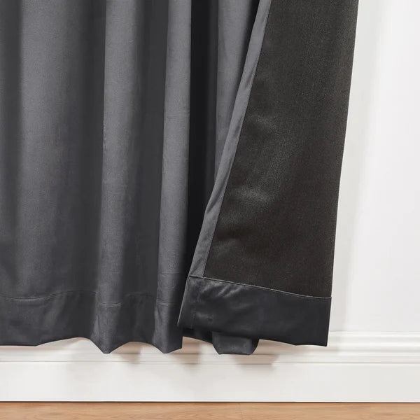 SUN+BLK Velvet Collection Room Darkening Curtain Panel, 2-panel