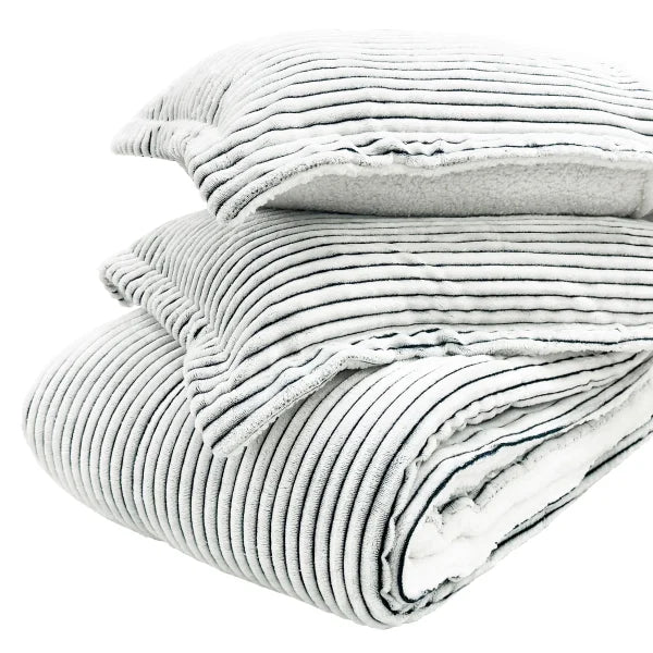 Swiss Collection Plush and Sherpa Comforter Set