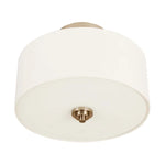 Luminus 2-Light Semi-Flush Mount with Fabric Drum Shade