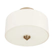 Luminus 2-Light Semi-Flush Mount with Fabric Drum Shade