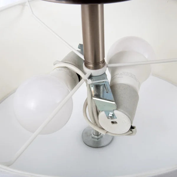 Luminus 2-Light Semi-Flush Mount with Fabric Drum Shade