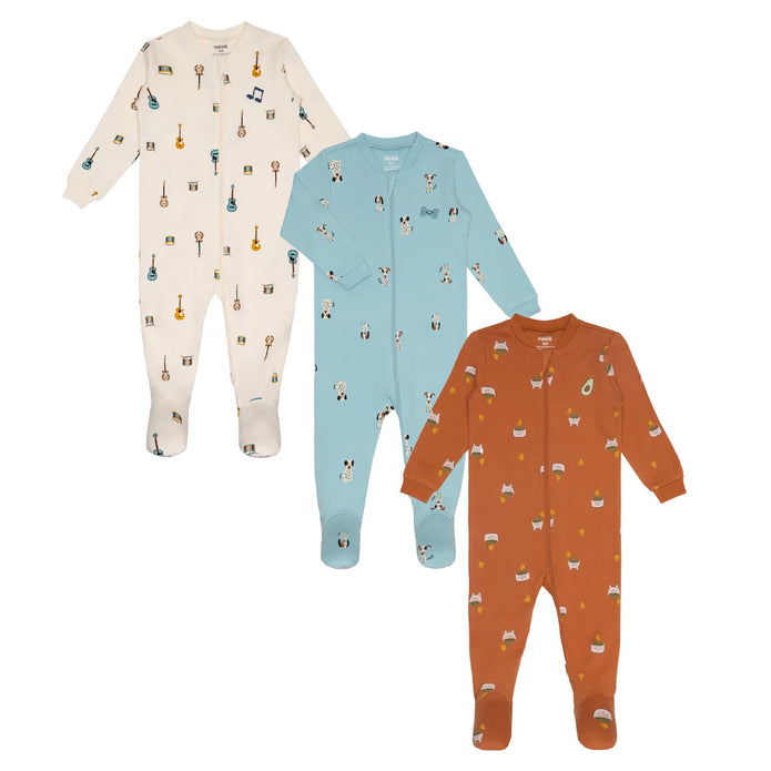 Pekkle Infant Organic Cotton Sleeper, 3-pack