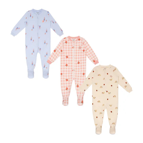 Pekkle Infant Organic Cotton Sleeper, 3-pack