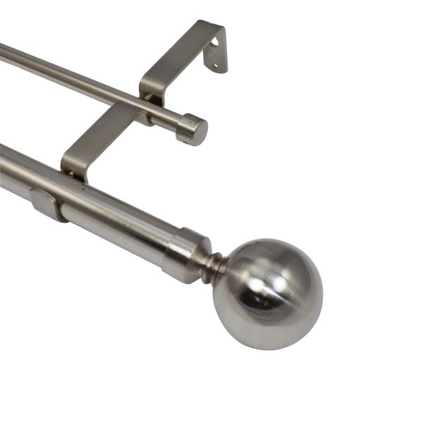 Versailles Imperial Ball Finial Double Curtain Rod Set